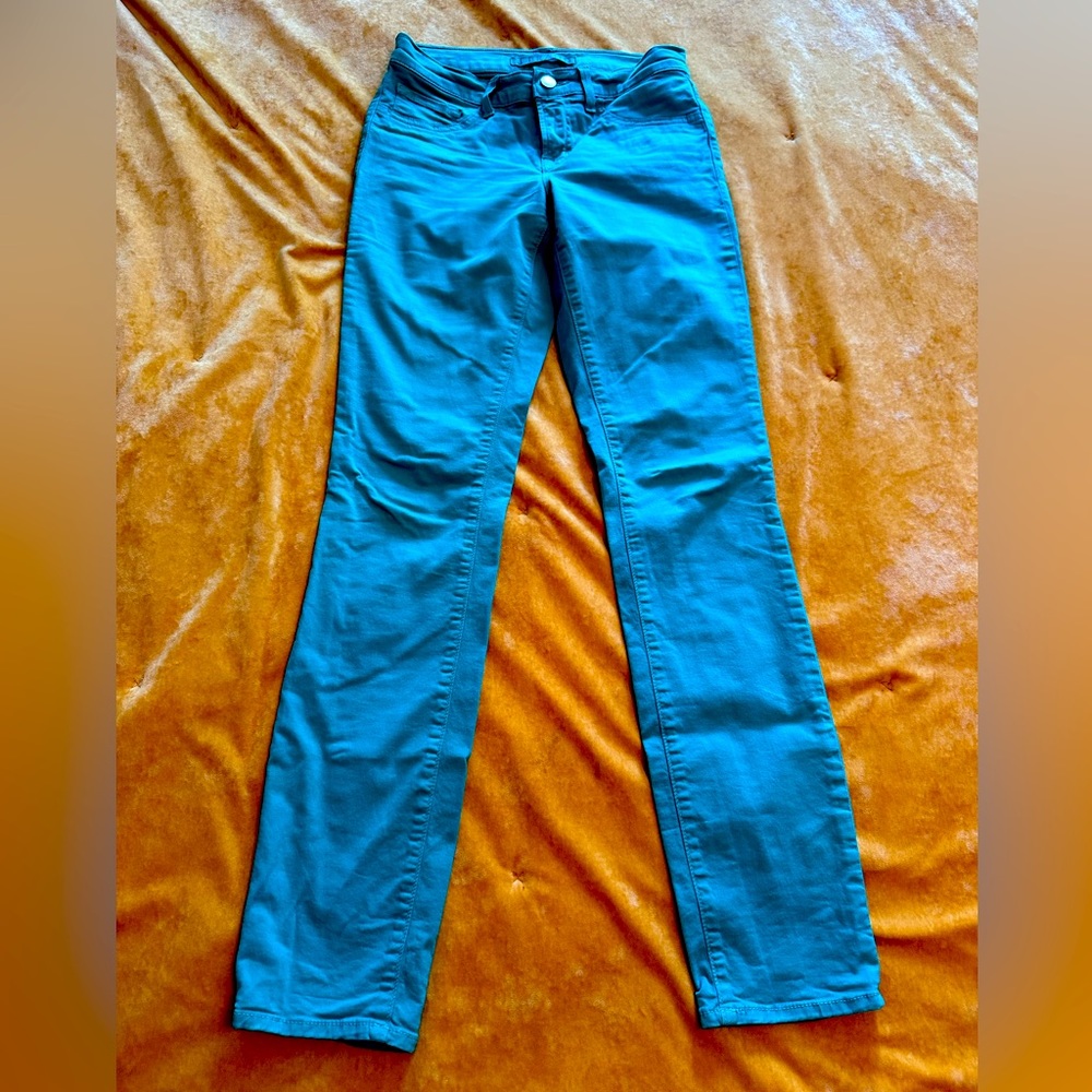 J Brand Emerald Green Skinny Leg Jeans